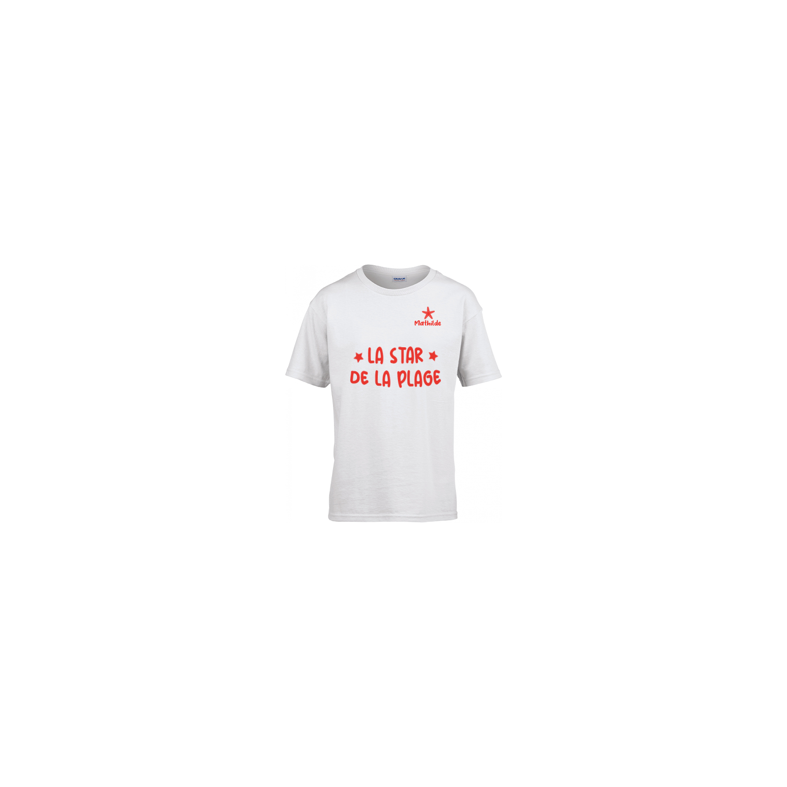 Tee-shirt mixte à Col Rond Enfant | Star de la plage