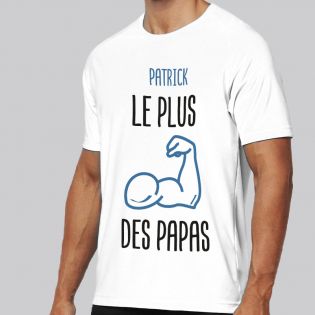 Tee-shirt sport personnalisé Homme | Le plus fort des papas