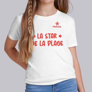 Tee-shirt mixte à Col Rond Enfant | Star de la plage