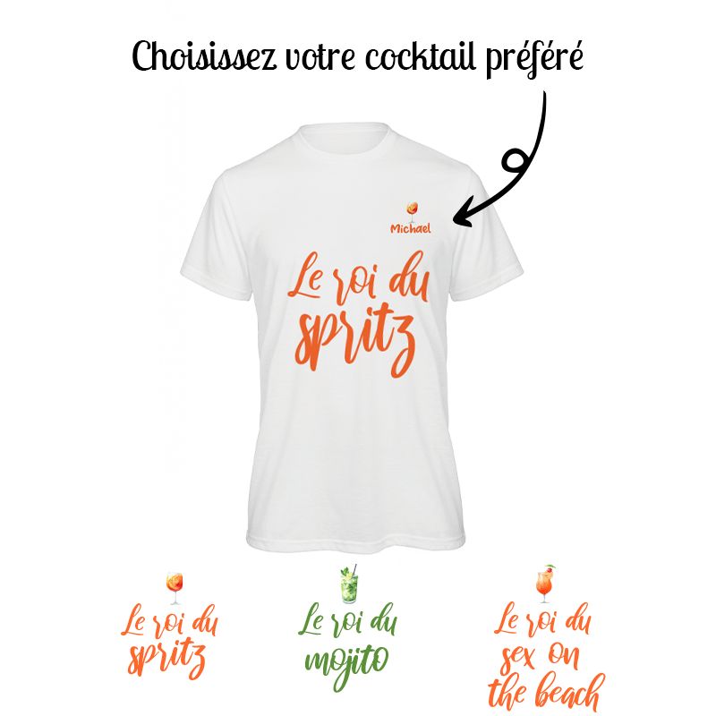 Tee-shirt personnalisé Homme | Le roi du Cocktail Tee-shirt personnalisé Homme | Le roi du Cocktail