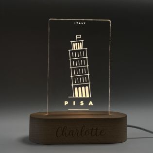 Vente lampe photo 3D LED personnalisable avec gravure bois
