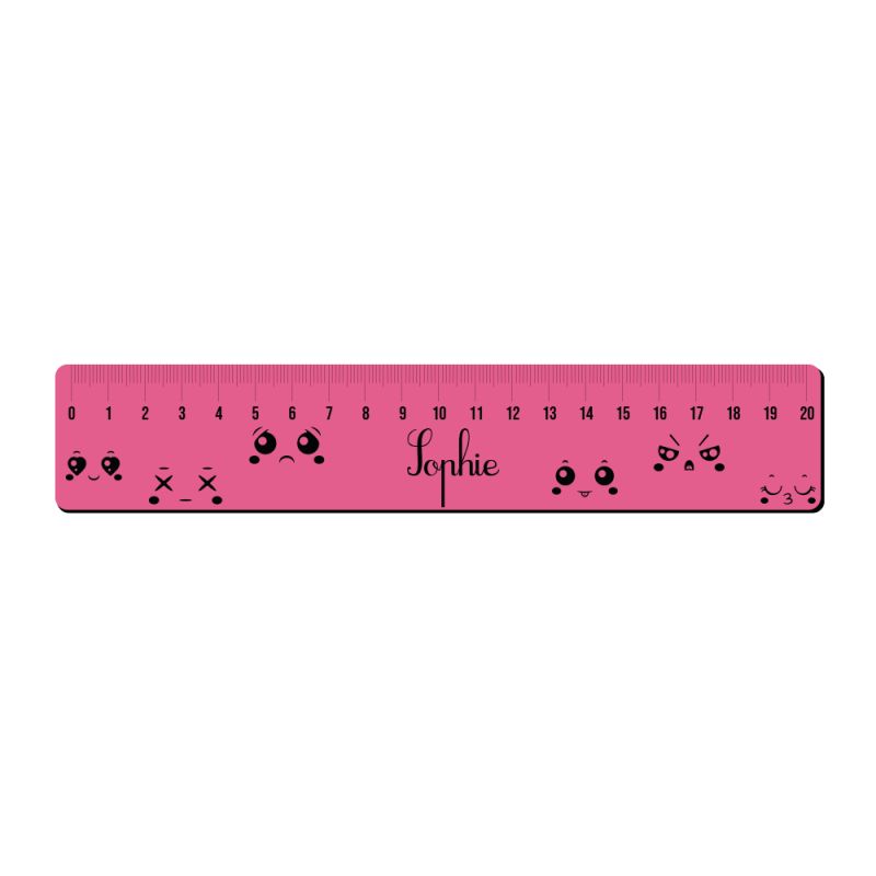 Règle graduée 20 cm personnalisée pour écolier · Prénom | Kawaii Règle graduée 20 cm personnalisée pour écolier · Prénom | Kawaii