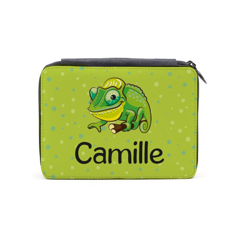 Trousse à Crayons + Règle 20 cm Personnalisées | Caméléon Trousse à Crayons + Règle 20 cm Personnalisées | Caméléon