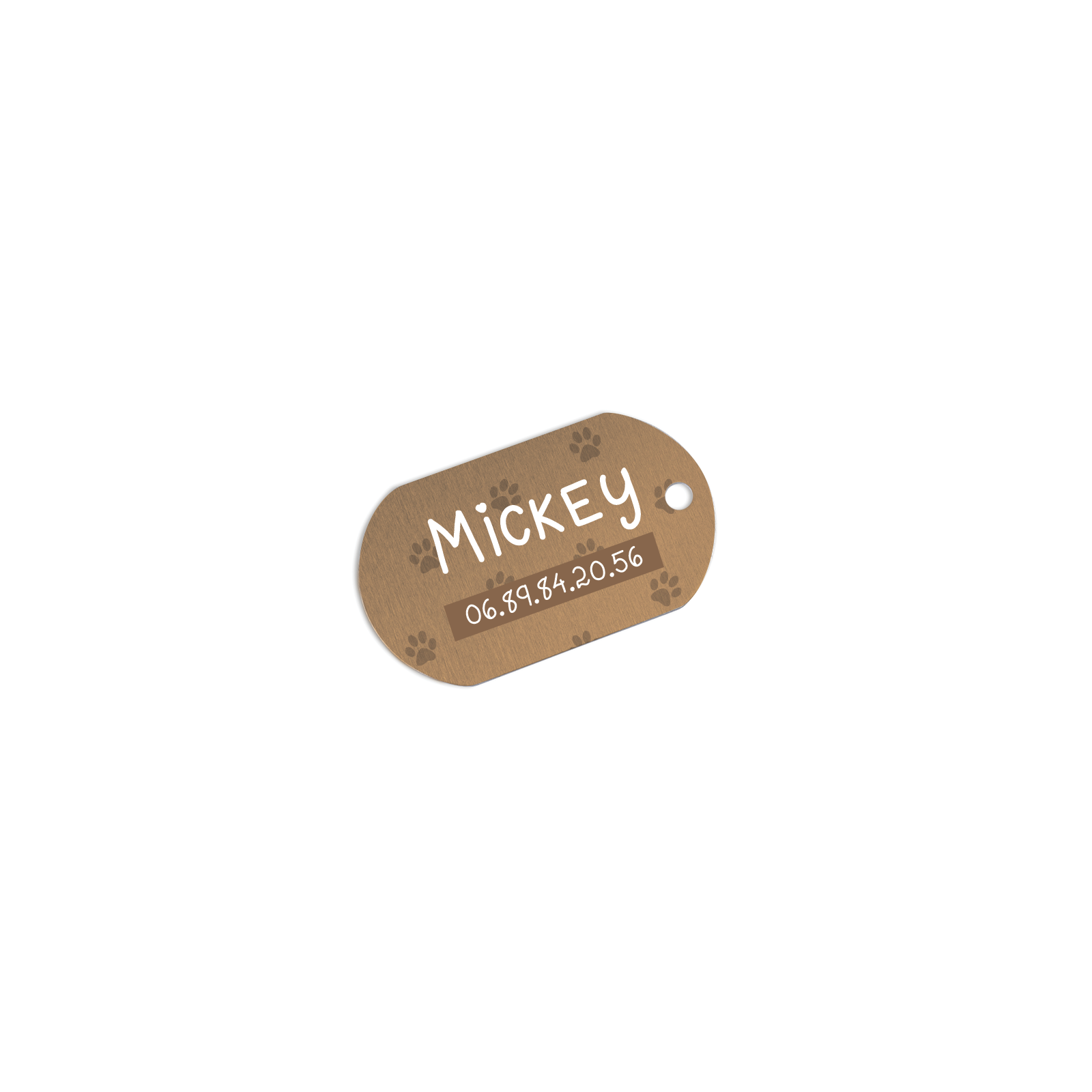 Médaille personnalisée prénom pour chien | Forme plaque militaire