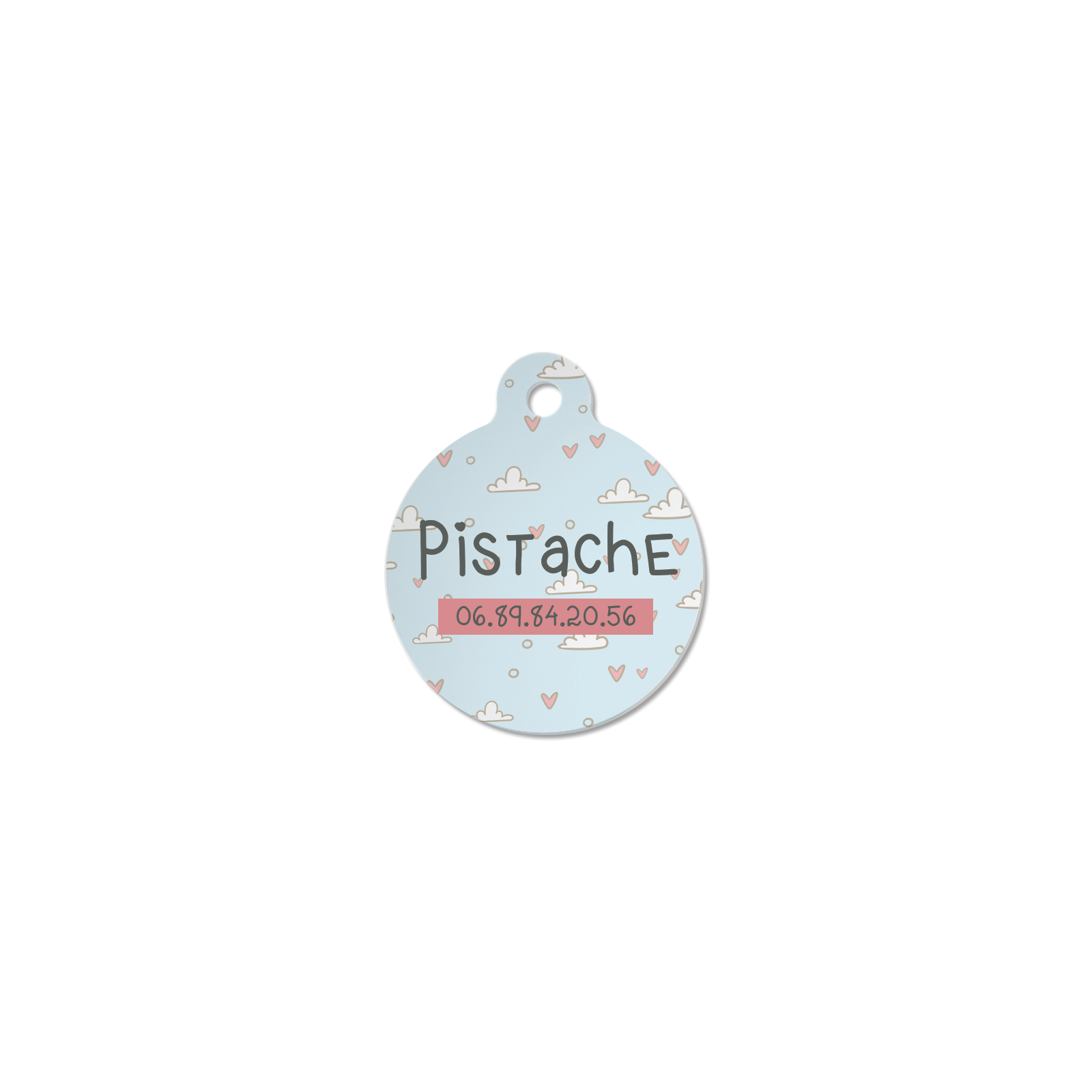 Médaille personnalisée prénom pour chat | Forme ovale