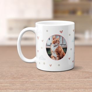 Mug personnalisé chat prénom + photo
