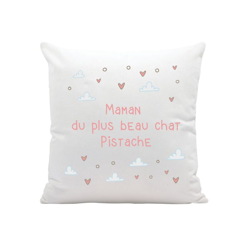 Coussin personnalisé blanc - Texte et/ou Photo | Carré 40 x 40 cm Coussin personnalisé blanc - Texte et/ou Photo | Carré 40 x 40 cm
