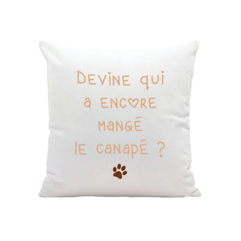 Coussin personnalisé blanc - Texte et/ou Photo | Carré 40 x 40 cm Coussin personnalisé blanc - Texte et/ou Photo | Carré 40 x 40 cm
