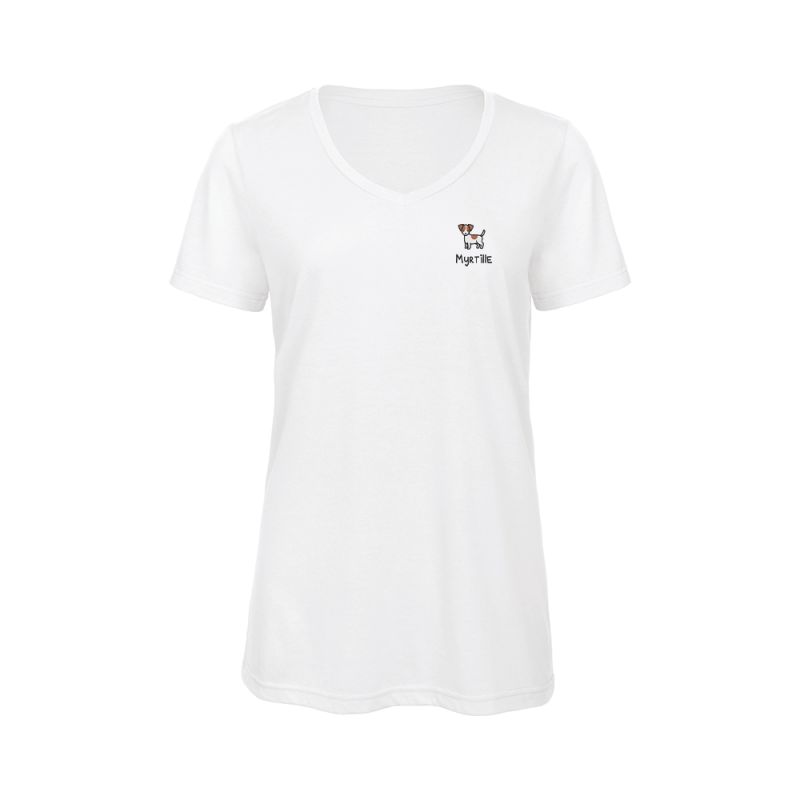 Tee-shirt personnalisable col V EN COUPLE - CELIB | Femme Tee-shirt personnalisable col V EN COUPLE - CELIB | Femme