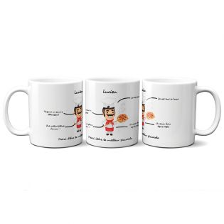 Mug chef de chantier super pouvoir - cadeau homme chef de chantier humour  drôle idéal pour anniversaire