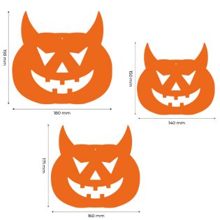 Pack 3 citrouilles