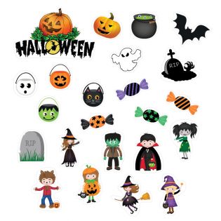 Gommettes autocollantes pour enfants · Motifs Halloween