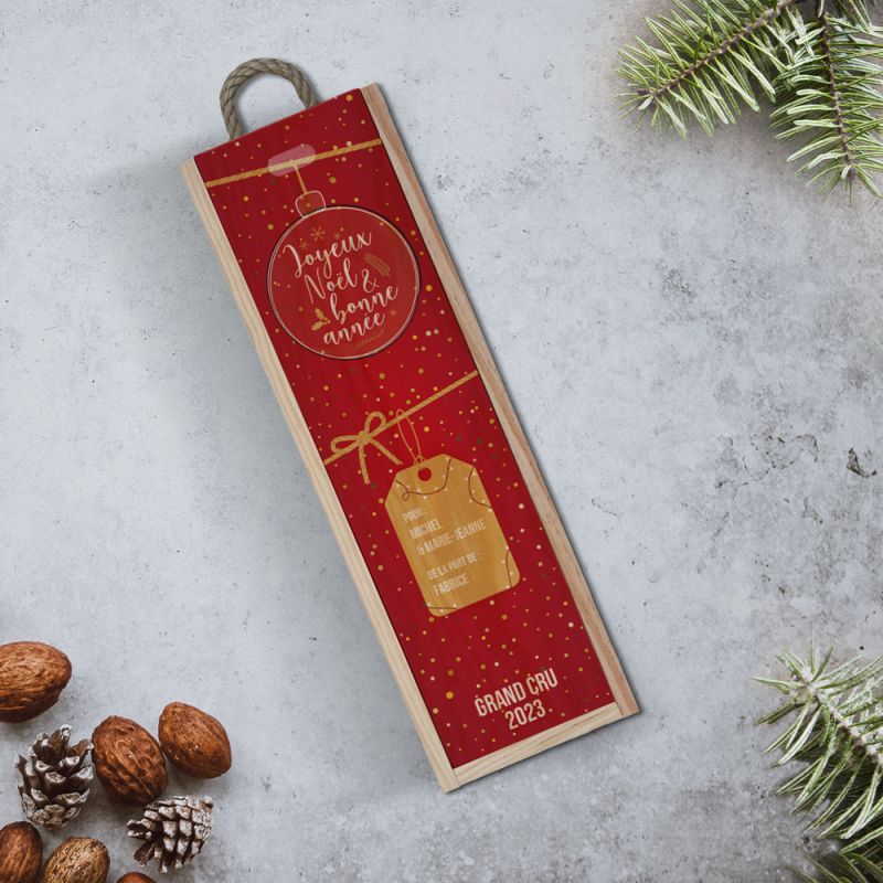 Caisse à vin en bois individuelle vide | Emballage cadeau Noël Caisse à vin en bois individuelle vide | Emballage cadeau Noël