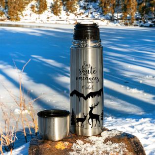 NOËL | Grand thermos à café personnalisé ALU