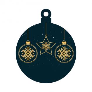 Décoration de Noël boule de Noël en plexiglass personnalisée avec un prénom pour décoration du sapin Noël - Modèle Trio