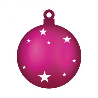 Décoration de Noël rose personnalisée sur 2 lignes - Cadeau Noël, décoration sapin de Noël en plexiglass