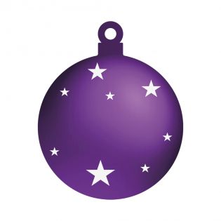 Décoration de Noël violette personnalisée sur 2 lignes - Cadeau Noël, décoration sapin de Noël en plexiglass