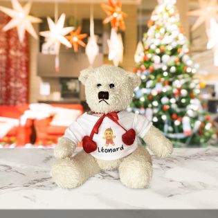 NOËL | Peluche personnalisée | Ours cœur