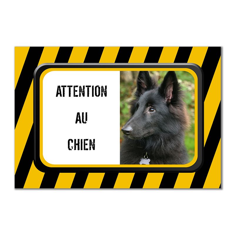 plaque de garde attention au chien humoristique