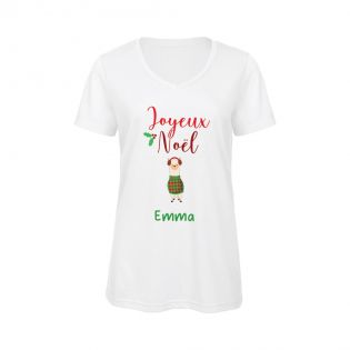 Tee-shirt personnalisable col V | Femme