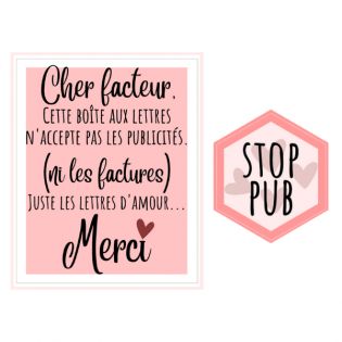 Autocollant stop pub pour boîte aux lettres humoristique