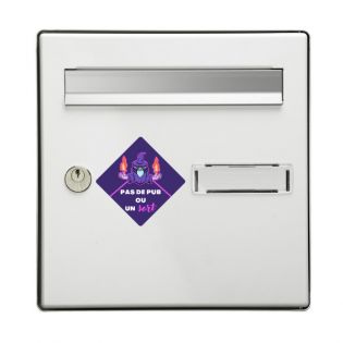 DECOHO - Plaque boite aux lettres personnalisée adhésive au format 100x25mm  - argent - 2 lignes +Stickers Stop Pub Offerts : : Bricolage