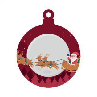 Décoration de Noël personnalisée avec un prénom - Cadeau Noël, décoration sapin de Noël en plexiglass - Modèle Lune de Noël