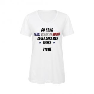 Tee-shirt Femme personnalisable col V | Supporter Équipe de France