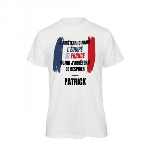 Tee-shirt blanc personnalisé | Accessoire supporter France