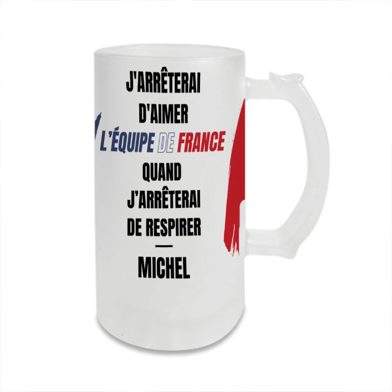 Chope à bière personnalisée · Cadeau compétition sportive · Pays France Chope à bière personnalisée · Cadeau compétition sportive · Pays France