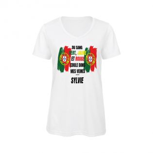 Tee-shirt Femme personnalisable col V | Portugal