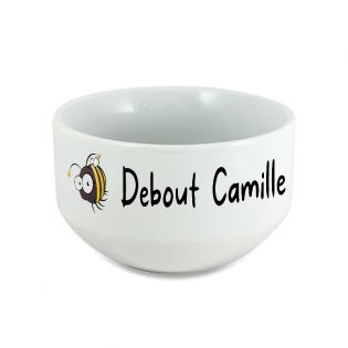 Bol petit déjeuner enfant personnalisable avec prénom et motif animal