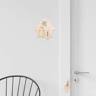 Porte-clés mural personnalisé avec vos prénoms | Home Sweet Home