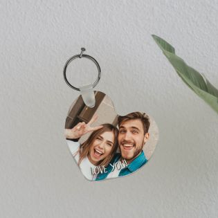 Porte Clef Personnalisable Porte Clé Personnalisé - Double Face Gravure  Ajouter du Texte et Des Photos Porte Clef Couple Porte Clé Photo Porte Clef  Homme Cadeau de Saint Valentin pour Homme Femme 