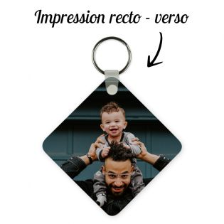 Porte-clefs de maison personnalisé Texte et Photo · Idée cadeau maman | Cœur