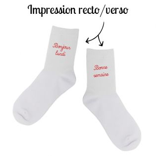 Paire de Chaussettes personnalisées Texte et Photo