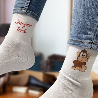 Paire de chaussettes personnalisées Texte & Photo