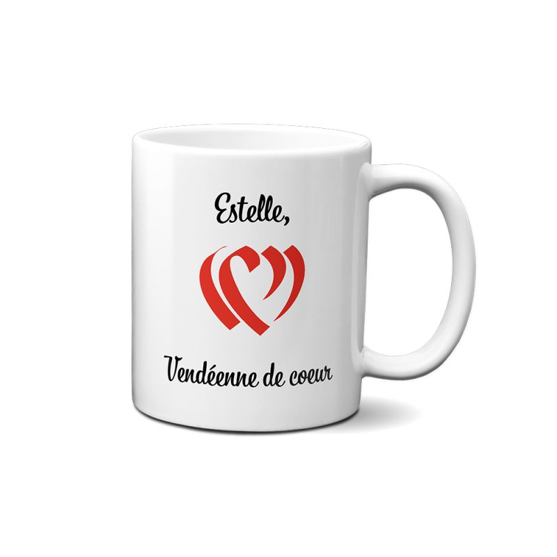 Mug en céramique blanc personnalisé avec Texte et Photo | Vendée Mug en céramique blanc personnalisé avec Texte et Photo | Vendée