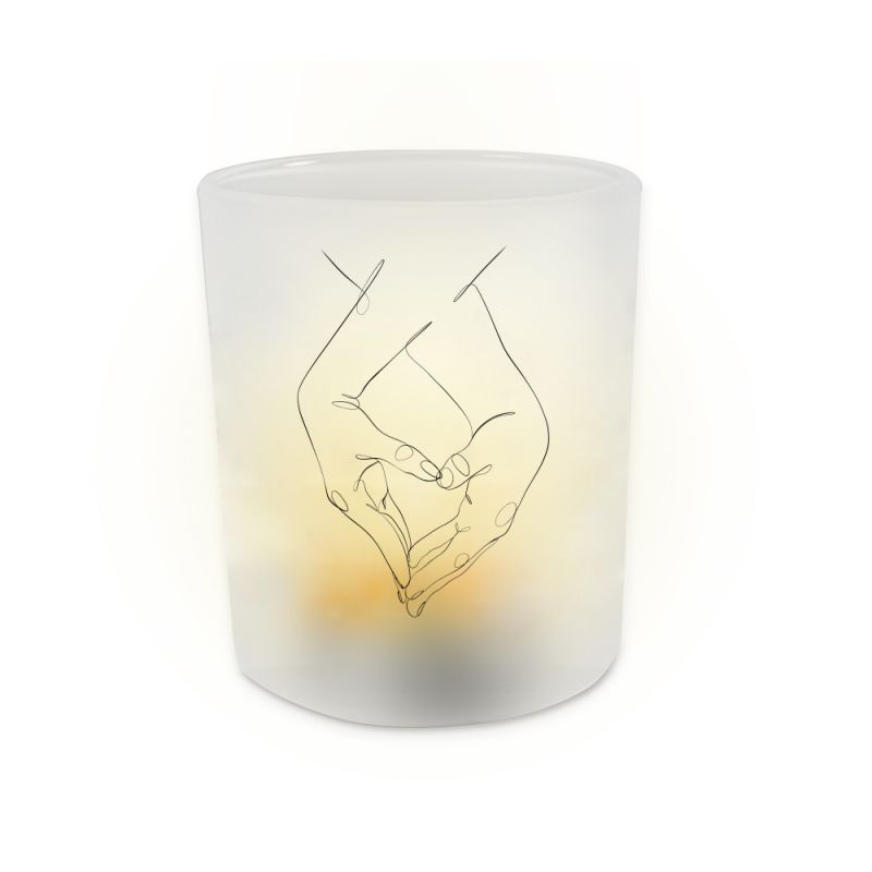 Bougeoir personnalisé en verre avec texte ou photo Bougeoir personnalisé en verre avec texte ou photo