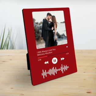 Cadre Photo Musique personnalisé avec Titre Chanson favorite · Idée cadeau Saint-Valentin 