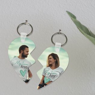 Porte clef rectangulaire à personnaliser avec vos photos, un message et nos  motifs.