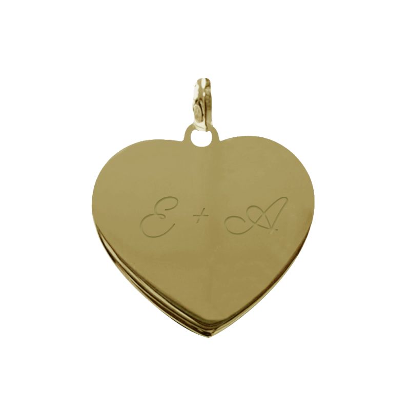 Pendentif (+ Chaîne) Plaqué Or personnalisé avec Initiales et Date Pendentif (+ Chaîne) Plaqué Or personnalisé avec Initiales et Date