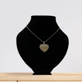 Pendentif (+ Chaîne) Plaqué Argent personnalisé avec Initiales ou Date