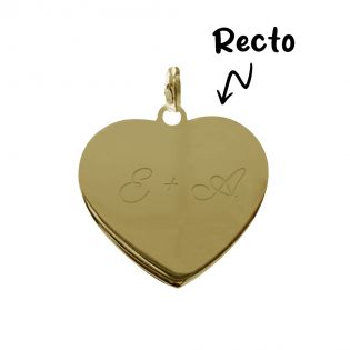 Pendentif (+ Chaîne) Plaqué Or personnalisé avec Initiales ou Date
