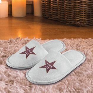 Chaussons blancs personnalisés avec Prénom - Walk of Fame