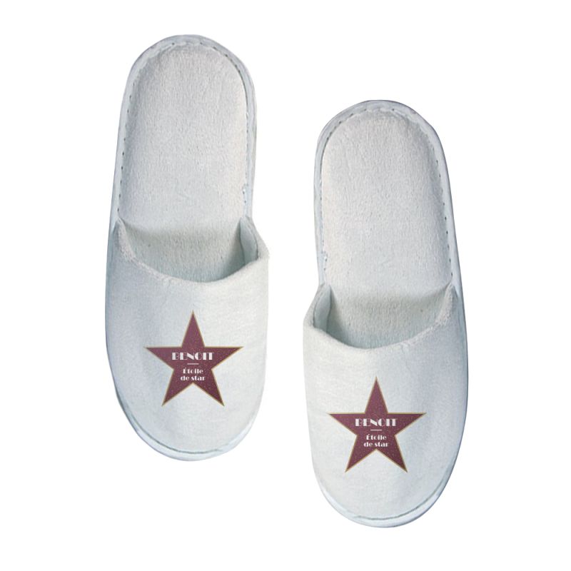 Chaussons blancs personnalisés avec Prénom - Walk of Fame