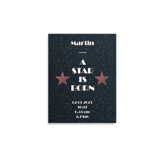 Plaque décorative personnalisée · Walk of fame - A star is born | Noir