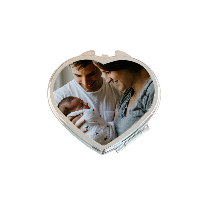 Miroir de poche personnalisé | Coeur Miroir de poche personnalisé | Coeur