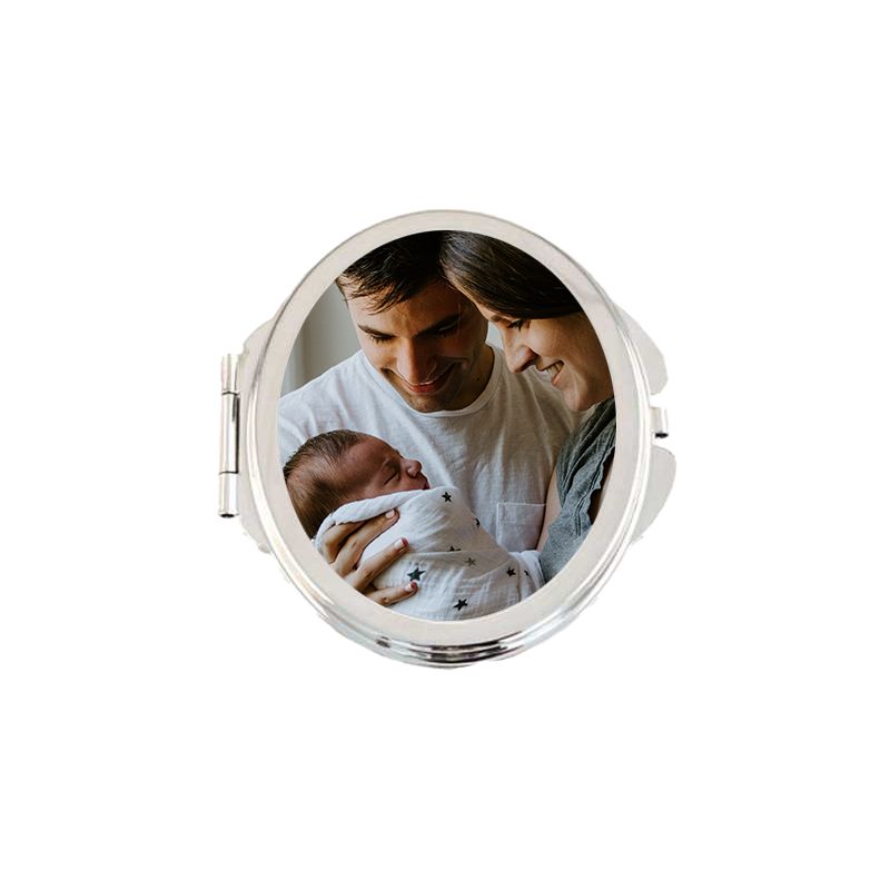 Miroir de poche personnalisé | Ovale Miroir de poche personnalisé | Ovale