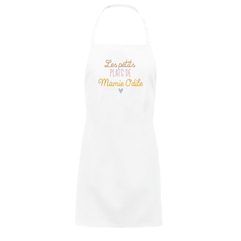 tablier de cuisine femme - tablier personnalisé, cadeau femme original,  cadeau anniversaire maman et mamie motif chat prenom idée